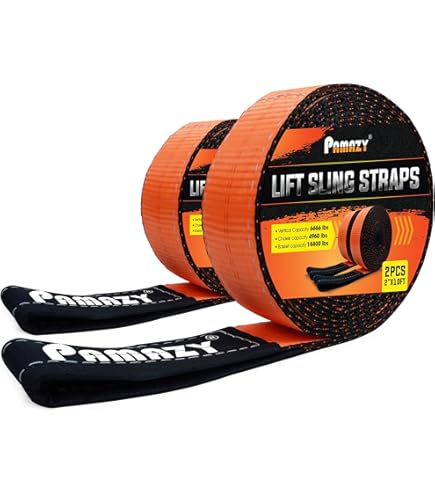 All Material Handling EE290102 Web Sling, 2-ply, Eye and Eye